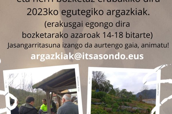 2023ko UDAL EGUTEGIRAKO ARGAZKI LEHIAKETA